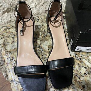 27 Edit, Iriss, Black Leather Sandals, Size 11 - Worn Once